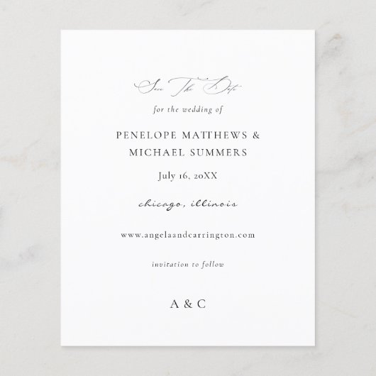 Budget Peri & Paars Floral Foto sparen Datum (Achterkant)