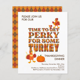 Budget PERKY VOOR TURKIJE Thanksgiving Diner Invit