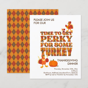 Budget PERKY VOOR TURKIJE Thanksgiving Diner Invit