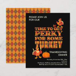 Budget PERKY VOOR TURKIJE Thanksgiving Diner Invit