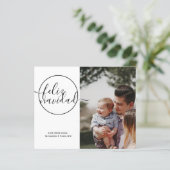 Budget persoonlijke foto Feliz Navidad Kaart (Staand voorkant)