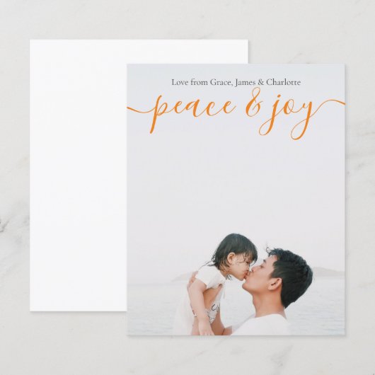 Budget persoonlijke Kaart voor foto- en tekstkerst (Voorkant / Achterkant)