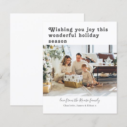 Budget persoonlijke Kaart voor foto- en tekstkerst (Voorkant / Achterkant)