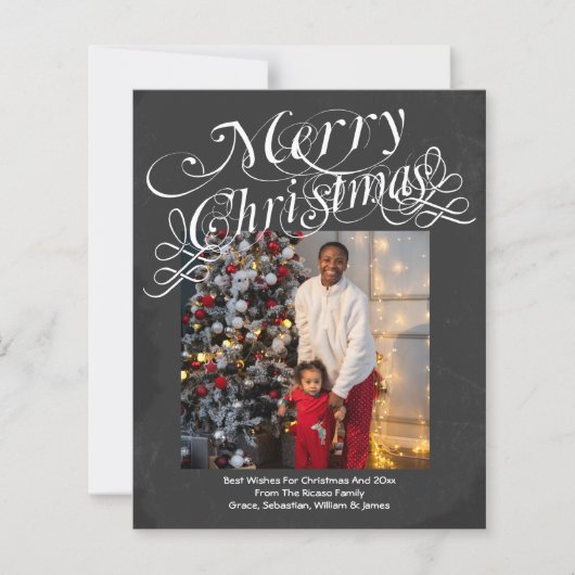 Budget persoonlijke Kaart voor foto- en tekstkerst (Voorkant)