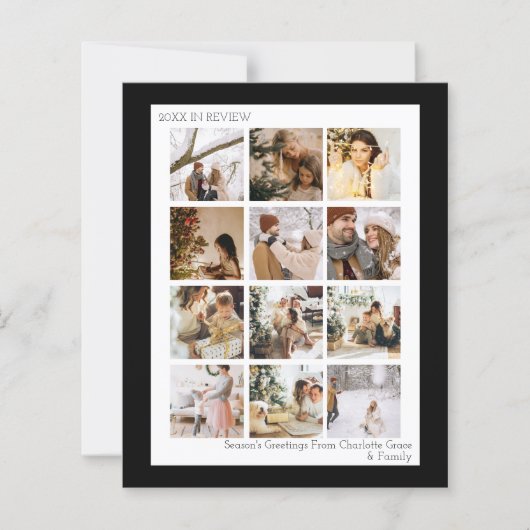 Budget persoonlijke Kaart voor foto- en tekstkerst (Voorkant)