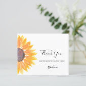 Budget persoonlijke zonnebloem Hartelijk dank (Staand voorkant)