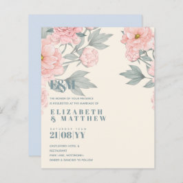 Budget Perzik Bloemige Stof Blauw Salieblad Trouw