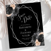 Budget Perzik Zwart Bloemen Zilver Geometrische br