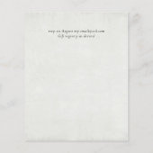 BUDGET Perzikgrijze Huwelijks Waterverf Uitnodigin (Achterkant)