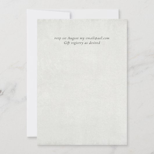 BUDGET Perzikgrijze Huwelijksuitnodigingen in Wate (Achterkant)