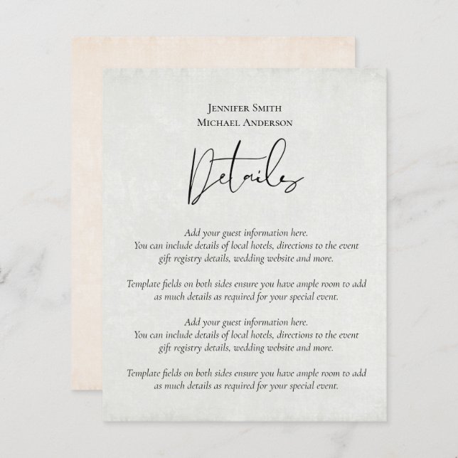 BUDGET Perzikgrijze Trouw Waterverf (Voorkant / Achterkant)