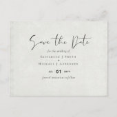 BUDGET Perzikgrijze Trouwdatum Watercolor Briefkaart (Voorkant)