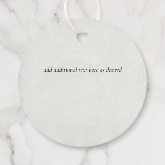 BUDGET Perzikgrijze Trouwwaterverf Bedankjes Labels (Achterkant)