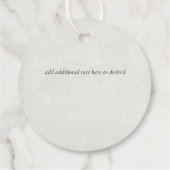 BUDGET Perzikgrijze waterverf bruiloft Bedankjes Labels (Achterkant)