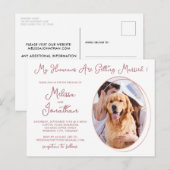 Budget Pet Foto Roos Gold Weduwen Uitnodiging (Voorkant / Achterkant)