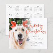 Budget Pet Photo 2022 Calendar Merry Kerstmis (Voorkant / Achterkant)