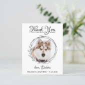Budget Pet Photo Dog Weddenschap Bedankt kaarten (Staand voorkant)