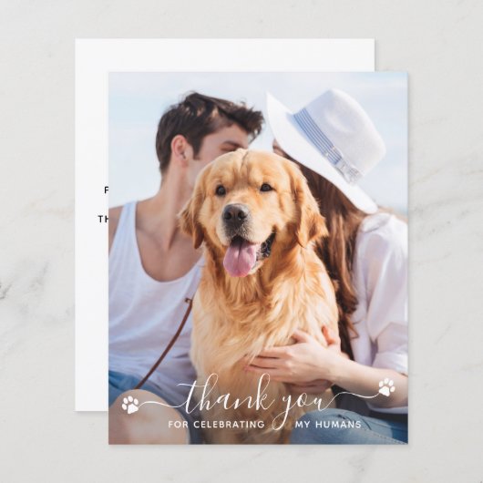 Budget Pet Photo Dog Weddenschap Bedankt kaarten (Voorkant / Achterkant)