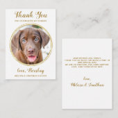 Budget Pet Photo Dog Weddenschap Chic Gold Harteli Notitiekaartje (Voorkant / Achterkant)