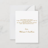 Budget Pet Photo Dog Weddenschap Chic Gold Harteli Notitiekaartje (Achterkant)