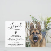 Budget Pet Photo Dog Wedding Save the Date (Staand voorkant)