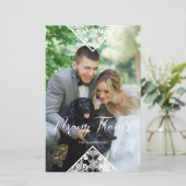 Budget Pet Photo Lace Effect Whimsical Typografie (Staand voorkant)