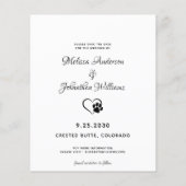 Budget Pet Wedding Foliage Dog bespaart de datumka (Achterkant)