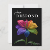 🌈 Budget Petals & Plates RSVP Kaartje (Voorkant)