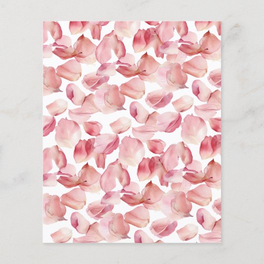 Budget Petals & Prosecco Bridal Shower Uitnodiging Flyer (Achterkant)