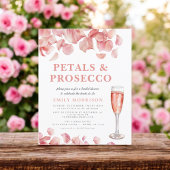 Budget Petals & Prosecco Bridal Shower Uitnodiging Flyer