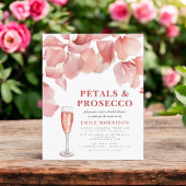 Budget Petals & Prosecco Bridal Shower Uitnodiging Flyer