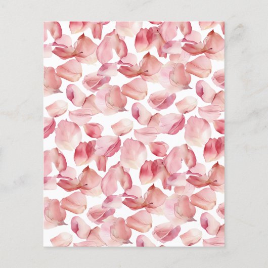 Budget Petals & Prosecco Bridal Shower Uitnodiging Flyer (Achterkant)