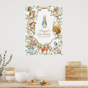Budget Peter het Konijn Baby shower Welkomstbord Poster