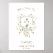 Budget Peter het Konijn Baby shower Welkomstbord Poster (Voorkant)