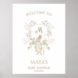 Budget Peter het Konijn Baby shower Welkomstbord Poster