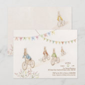 Budget Peter the Rabbit Bunny Gender Baby shower Briefkaart (Voorkant / Achterkant)