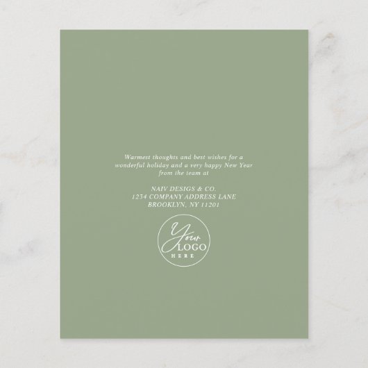 BUDGET Petten uit naar u Snowman Green Company Log (Achterkant)