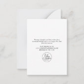 BUDGET Petten uit naar u Snowman Green Company Log Notitiekaartje (Achterkant)