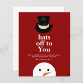 BUDGET Petten uit naar u Snowman Red Company Logo (Voorkant / Achterkant)