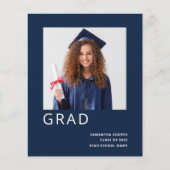 Budget Photo 2022 Graduation Navy Announcement (Voorkant)