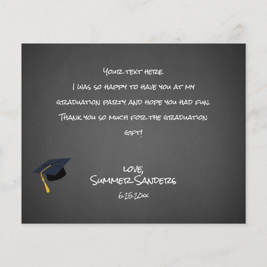 Budget Photo Afstuderen Pet Chalkboard Hartelijk d Flyer (Achterkant)