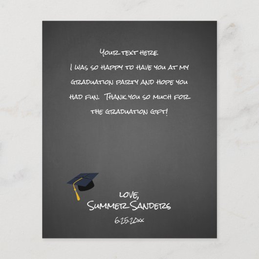 Budget Photo Afstuderen Pet ChalkboardV Dank u Flyer (Achterkant)