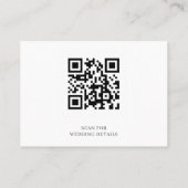 Budget Photo All in One QR Code Wedding Invitation Visitekaartje (Achterkant)
