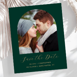 Budget Photo Arch Emerald Green Gold Save the Date