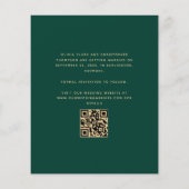 Budget Photo Arch QR Emerald Green Save the Date (Achterkant)