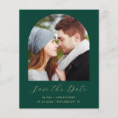 Budget Photo Arch QR Emerald Green Save the Date (Voorkant)