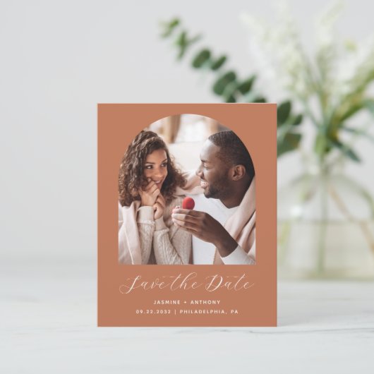 Budget Photo Arch QR Terracotta Sla de datum op (Staand voorkant)