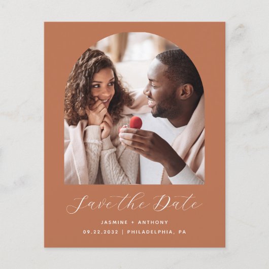 Budget Photo Arch QR Terracotta Sla de datum op (Voorkant)