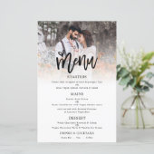 Budget Photo Artsy Script Weduwen Menu (Staand voorkant)