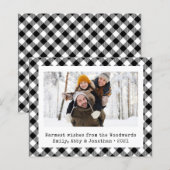 Budget Photo Black White Pset Holiday Kaart (Voorkant / Achterkant)